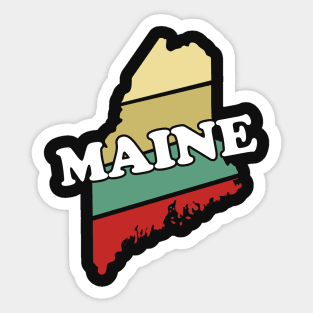 Maine State Vintage Retro Souvenir Gift graphic Sticker